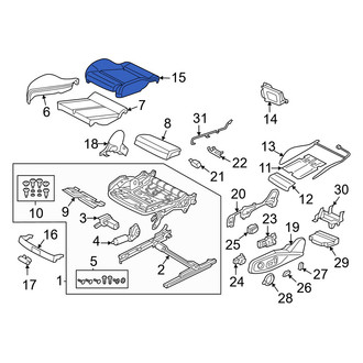 Audi OE - Front Left Seat Cover