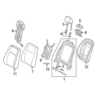 Audi OE - Seats & Tracks - Driver Seat Components (Seat Back Components, Standard Seat)