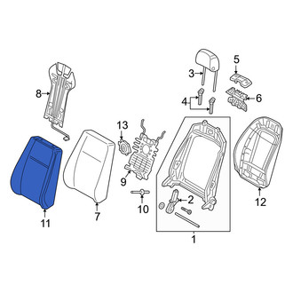 Audi OE - Front Left Seat Back Cushion Cover