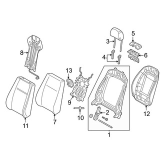 Audi OE - Seats & Tracks - Driver Seat Components (Seat Back Components, Sport Seat)