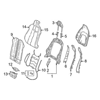 Audi OE - Seats & Tracks - Driver Seat Components (Seat, Seat Back Components), (Premium Plus / Prestige)
