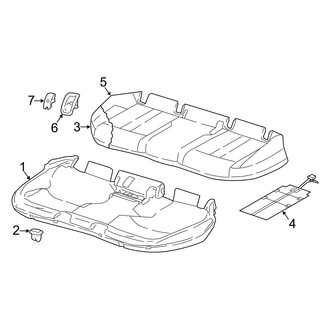 Audi OE - Seats & Tracks - Rear Seat Components (Seat Cushion Components)