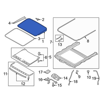 Audi OE - Sunroof Glass