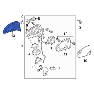 Audi OE - Front Right Door Mirror Cover