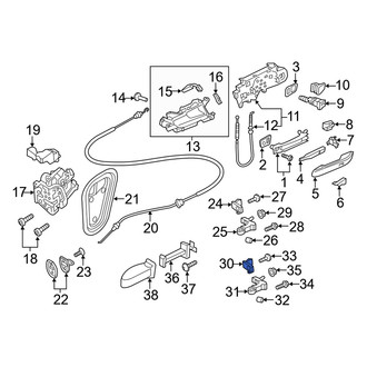 Audi OE - Front Left Lower Outer Door Hinge