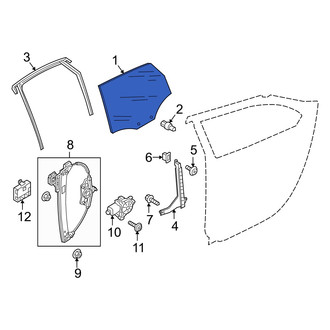 Audi OE - Front Left Door Glass