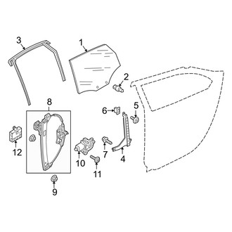 Audi OE - Rear Door - Glass & Hardware