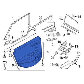 Audi OE - Rear Left Inner Door Interior Trim Panel