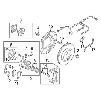 Audi OE - Rear Suspension - Brake Components (330 x 22 mm), (Premium / Premium Plus / Prestige)