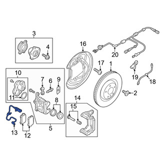 Audi OE - Rear Disc Brake Pad Wear Sensor