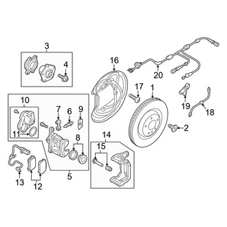 Audi OE - Rear Suspension - Brake Components (330 x 22 mm), (Premium Plus / Prestige)