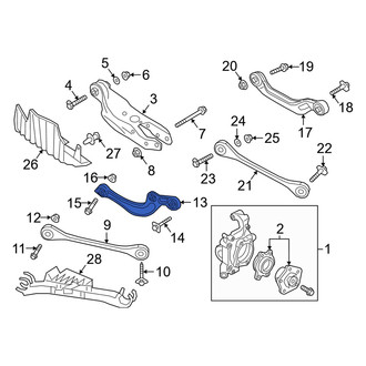 Audi OE - Front Left Upper Rearward Suspension Control Arm