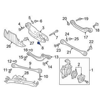 Audi OE - Front Lower Forward Outer Suspension Control Arm Nut