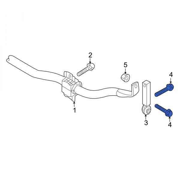 Audi OE WHT006917 Front Suspension Stabilizer Bar Link Bolt