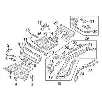 Audi OE - Rear Body & Floor - Floor & Rails