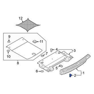 Audi OE - Liftgate Trim Scuff Plate Clip