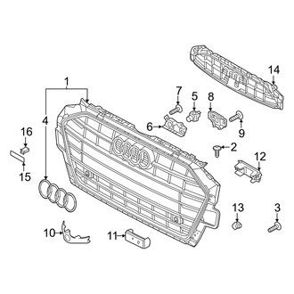 Audi OE - Front Bumper & Grille - Grille & Components