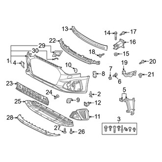 Audi OE - Front Bumper & Grille - Bumper & Components