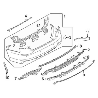 Audi OE - Rear Bumper - Bumper & Components (Cover & Trim)