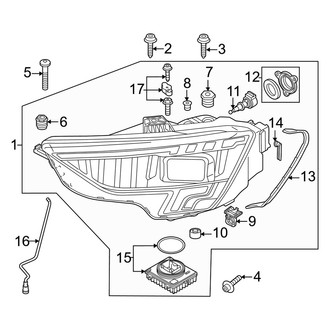 Audi OE - Front Lamps - Headlamp Components