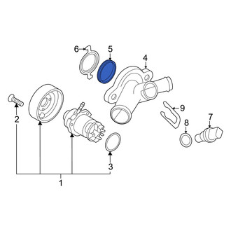 Audi OE - Engine Coolant Outlet Gasket