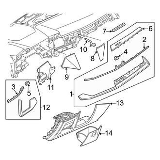 Audi OE - Instrument Panel (Instrument Panel Components, Lower)