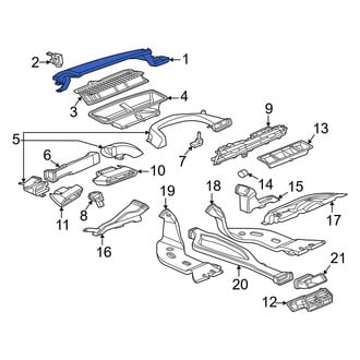 Audi OE - Front Cowl Water Deflector