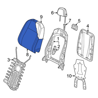 Audi OE - Front Left Seat Back Cushion Cover