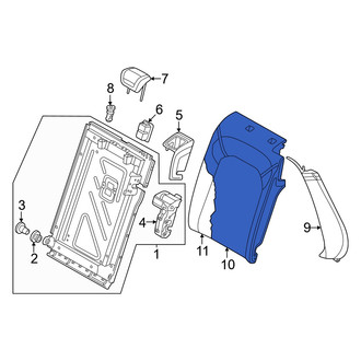 Audi OE - Rear Left Seat Back Cushion Cover