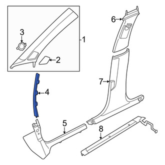 Audi OE - Right Body A-Pillar Trim Panel
