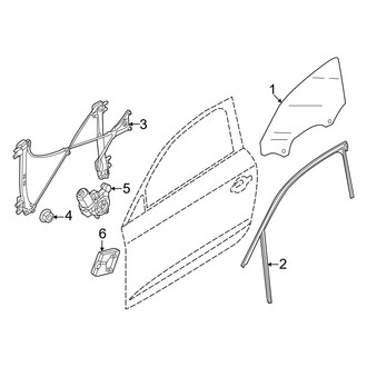 Audi OE - Front Door - Glass & Hardware