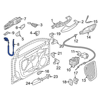 Audi OE - Rear Door Latch Cable