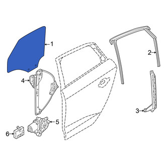 Audi OE - Rear Right Door Glass