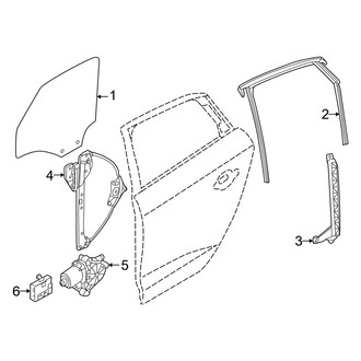 Audi OE - Rear Door - Glass & Hardware
