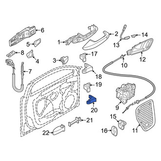 Audi OE - Rear Left Lower Outer Door Hinge
