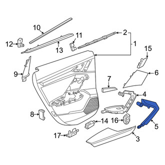 Audi OE - Rear Left Door Panel Handle Cover