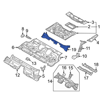 Audi OE - Rear Center Floor Pan Crossmember