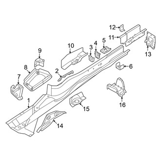 Audi OE - Rear Body & Floor - Floor Side Members (Passenger Side)
