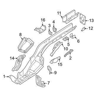 Audi OE - Rear Body & Floor - Floor Side Members (Drivers Side)