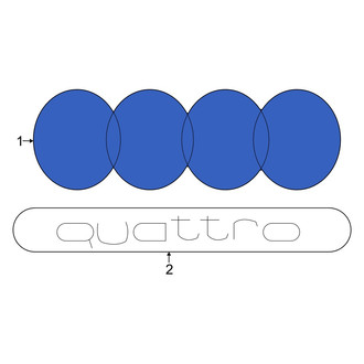Audi OE - Rear Deck Lid Emblem
