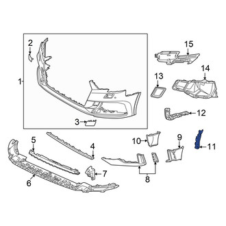 Audi OE - Front Left Bumper Cover Spacer Panel