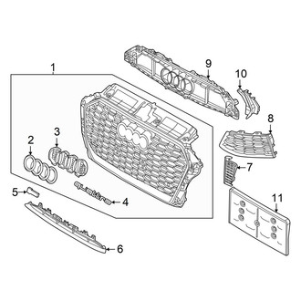 Audi OE - Front Bumper & Grille - Grille & Components