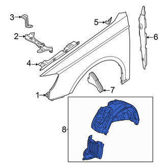 Audi OE - Front Left Fender Splash Shield