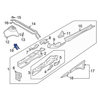 Audi OE - Right Fender Apron Bracket