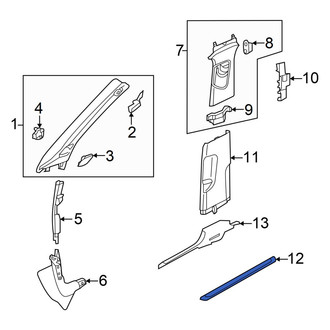 Audi OE - Left Door Trim Sill Plate Insert