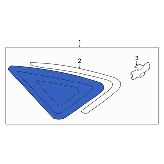 Audi OE - Rear Left Quarter Glass