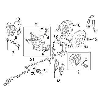 Audi OE - Rear Suspension - Brake Components (Base)