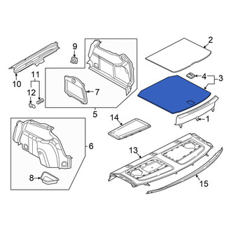 Audi OE - Rear Spare Tire Compartment Cover