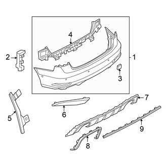 Audi OE - Rear Bumper - Bumper & Components (Bumper Components)