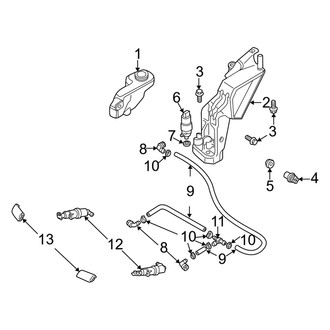 Audi OE - Front Lamps - Washer Components